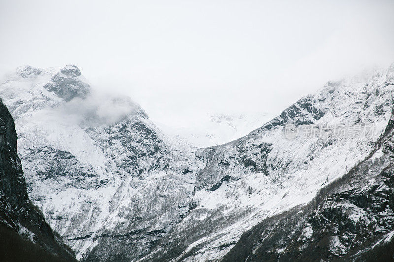 挪威冬季的n øyfjord